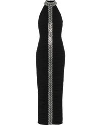 Balmain Abito con ricamo - Nero