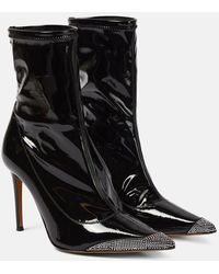 Alexandre Vauthier - Avi Embellished Faux Leather Ankle Boots - Lyst