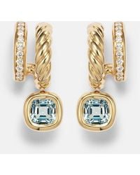 David Yurman - Dy Mercer 18Kt Earrings With Topaz And Diamonds - Lyst