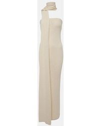Magda Butrym - Vestido Largo De Lino Y Algodon - Lyst