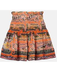 Isabel Marant - Maelly Paisley Silk Voile Wide-Leg Shorts - Lyst