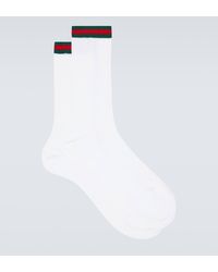 Gucci - Web Stripe Cotton-blend Socks - Lyst
