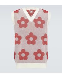 KENZO - Jacquard Cotton Sweater Vest - Lyst