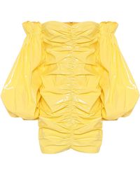 ROTATE BIRGER CHRISTENSEN Off-Shoulder-Minikleid Phoebe - Mettallic