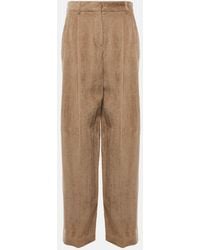 Brunello Cucinelli - Cotton Corduroy Wide-Leg Pants - Lyst