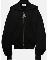 The Attico - Oversized Cotton Zip-up Hoodie - Lyst