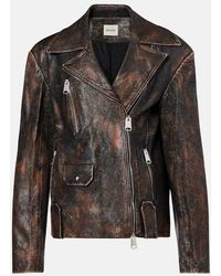 KHAITE - Catalina Distressed Leather Biker Jacket - Lyst