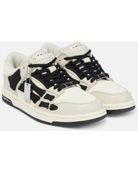 Amiri - Skel Brand-appliqué Leather Low-top Trainers - Lyst