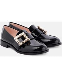 Roger Vivier - Tres Vivier Patent Leather Loafers - Lyst