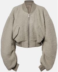 Rick Owens - Secchia Alpaca And Wool-Blend Bomber Jacket - Lyst