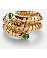 Marina B - Trisola 18Kt Ring With Emeralds - Lyst