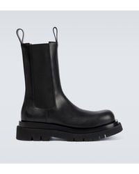 Bottega Veneta - Lug Leather Ankle Boots - Lyst