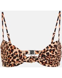 Johanna Ortiz - Leopard-print Bikini Top - Lyst