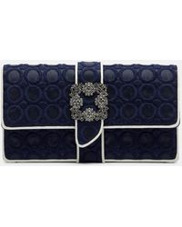 Manolo Blahnik - Verzierte Clutch Capri Mini Aus Satin - Lyst