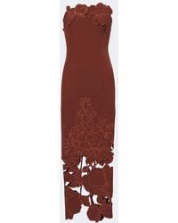 LEO LIN - Rayna Floral-Applique Bustier Dress - Lyst