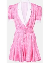 Rodarte - Polka-Dot Silk Twill Minidress - Lyst