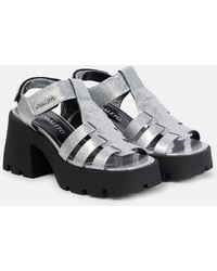 NODALETO - Bulla Emma Glitter Platform Sandals - Lyst