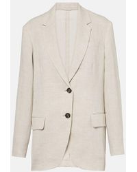 Brunello Cucinelli - Blazer De Mezcla De Lino - Lyst