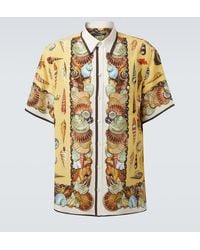 Dolce & Gabbana - Printed Silk Crepe Shirt - Lyst
