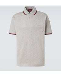 Gucci - Web Stripe Cotton-Blend Polo Shirt - Lyst