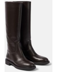 Gianvito Rossi - Ascott Leather Knee-High Boots - Lyst