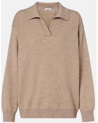 Brunello Cucinelli - Monili Cashmere-Blend Polo Sweater - Lyst