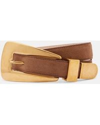 KHAITE - Lucca Suede Belt - Lyst