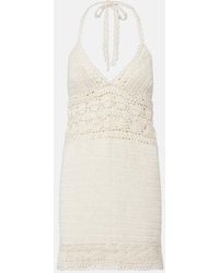 Anna Kosturova - Filigree Crochet Cotton Minidress - Lyst