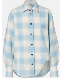 The Attico - Plaid Cotton And Wool Shirt - Lyst