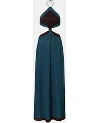 Oséree - Lumiere Cutout Halterneck Maxi Dress - Lyst