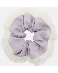 Chloé - Lace-Trimmed Floral Silk Jacquard Scrunchie - Lyst