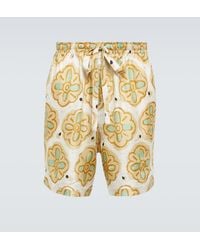 Commas - Printed Silk Shorts - Lyst