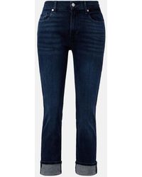 7 For All Mankind - Relaxed Skinny Cropped Skinny Jeans - Lyst
