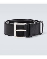 Prada - Logo Saffiano Leather Belt - Lyst