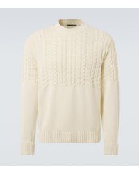 dunhill - Cable-Knit Cotton Sweater - Lyst