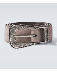 Brunello Cucinelli - Suede Belt - Lyst