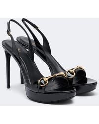 Gucci - Donna Patent Leather Platform Sandals - Lyst