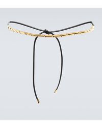 Lanvin - Coiled Brass And Leather Belt - Lyst