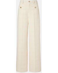 Gucci - Checked Cotton-Blend Tweed Wide-Leg Pants - Lyst