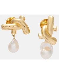 Givenchy - Chain Link Pearl-Embellished Earrings - Lyst