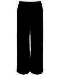 Asceno - Austin Velvet Wide-Leg Pants - Lyst