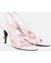 Versace - Gianni Medusa Leather Slingback Sandals - Lyst