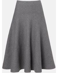 Alaïa - Cashmere-Blend Midi Skirt - Lyst