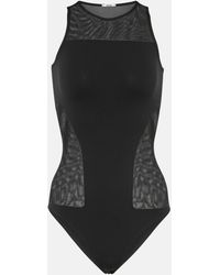 Wolford - Sheer Opaque Bodysuit - Lyst