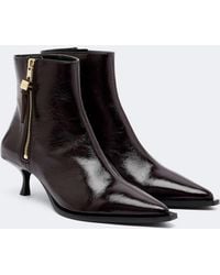 Ganni - Ana Textured Ankle Boots - Lyst