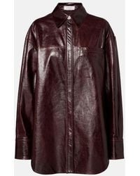 Sportmax - Borel Leather Overshirt - Lyst