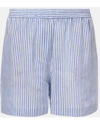 Brunello Cucinelli - Linen And Silk Bermuda Short - Lyst