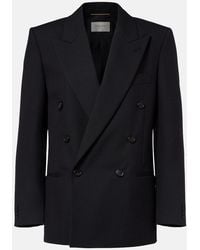 Saint Laurent - Double-Breasted Wool Blazer - Lyst
