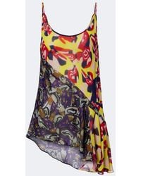 Dries Van Noten - Printed Asymmetric Top - Lyst