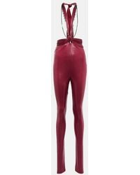 The Attico - Ruby Chain-Trimmed Leggings - Lyst